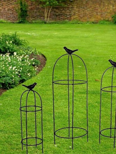 Lot de 3 Décorations métalliques Jardin