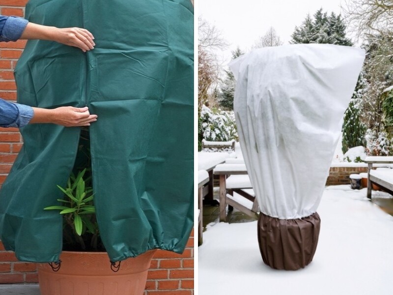 Voile d'hivernage pour plantes et arbustes sensibles.