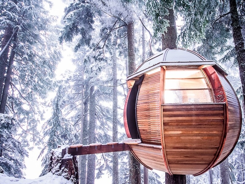 Une cabane en forme de boule au Canada - Photo : Kyle Graham