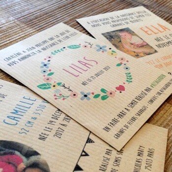 Faire-part de naissance à semer (100% Personnalisés)