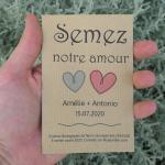 Cadeau d'invité mariage à semer (Semez notre amour)