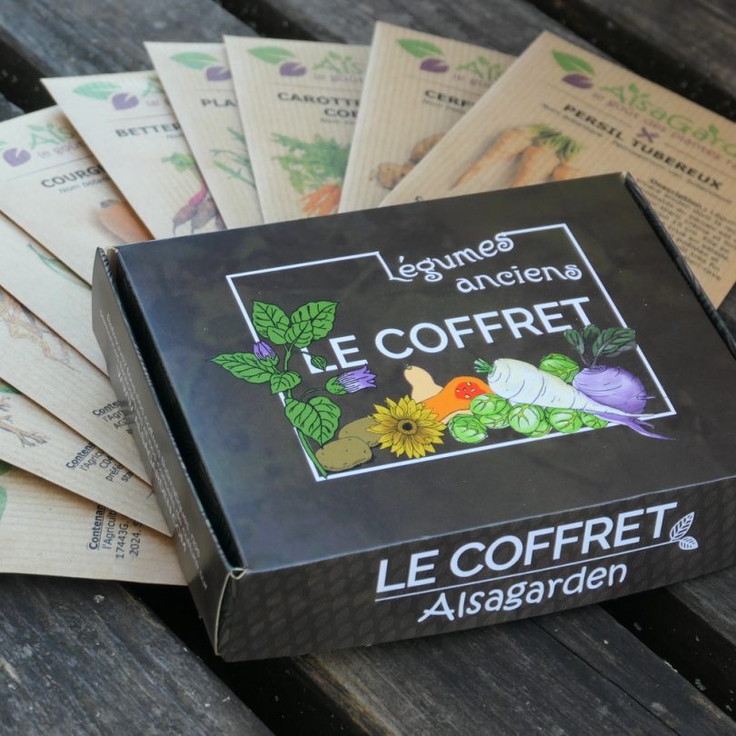 Livre avec 12 sachets pour cultiver les légumes anciens