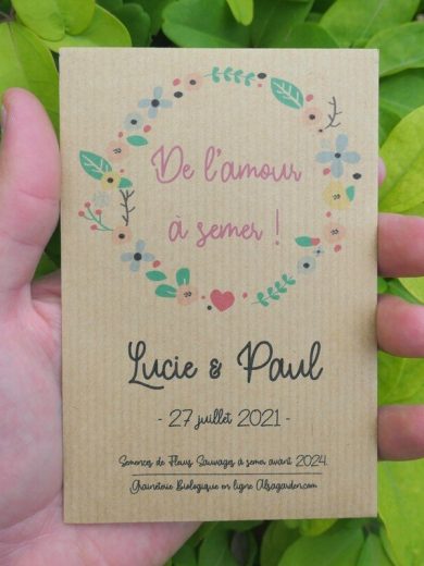 Cadeau d'invité mariage (De l'Amour à semer)