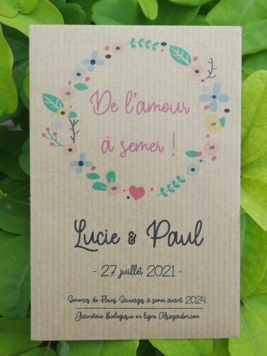 Cadeau d'invité mariage (De l'Amour à semer)