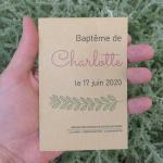 Faire-part de baptême à semer