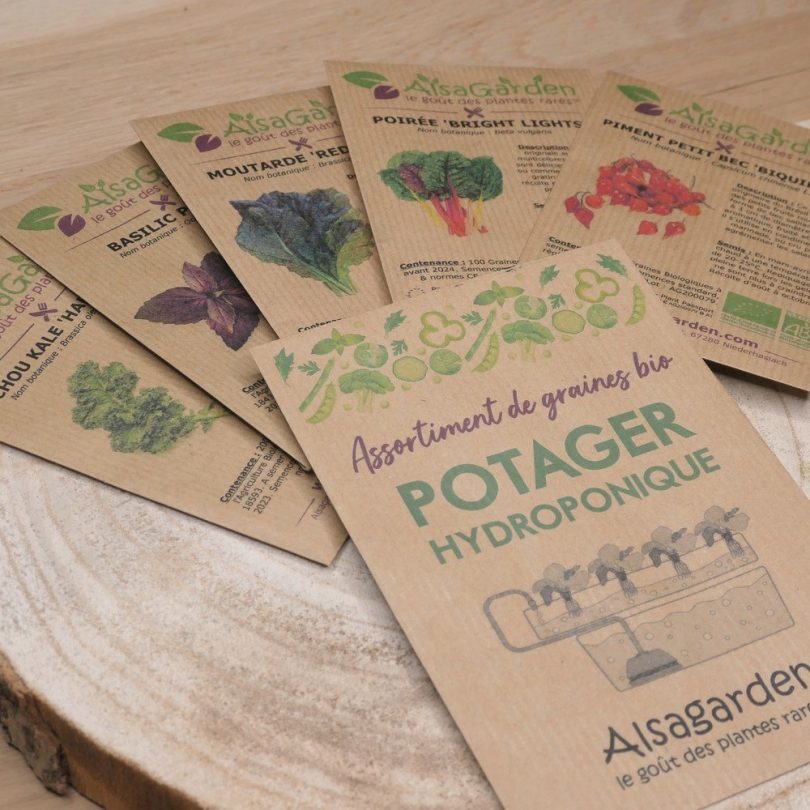 Assortiment Potager hydroponique (5 Variétés de graines BIO)