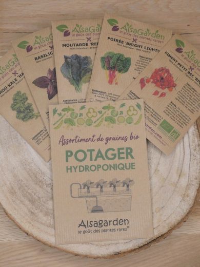 Assortiment Potager hydroponique (5 Variétés de graines BIO)