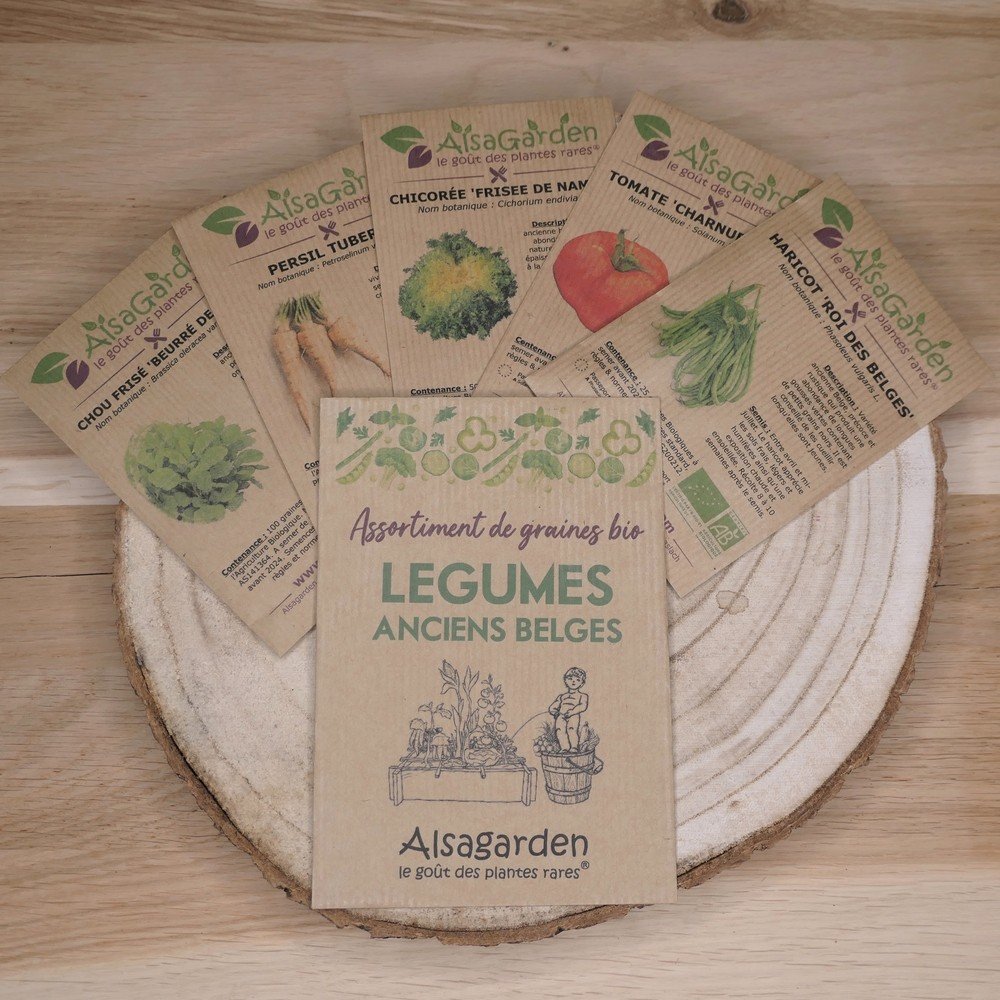 Assortiment Légumes anciens Belges (5 Variétés de graines BIO) - Alsagarden