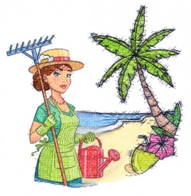 Un jardin de bord de mer