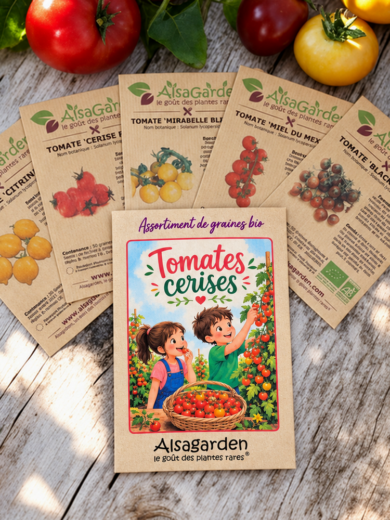 Assortiment Tomates cerises (5 Variétés de graines BIO)