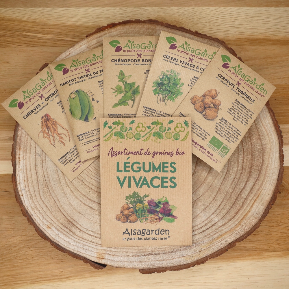 Assortiment Légumes Vivaces (5 Variétés de graines BIO) - Alsagarden