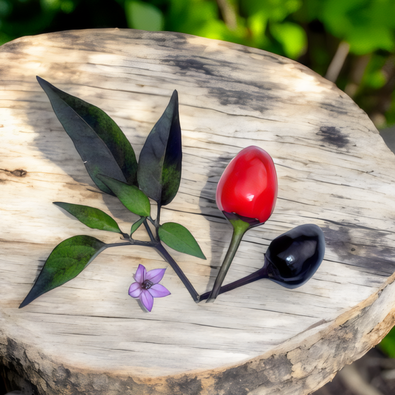 Piment 'Black Namaqualand' (Capsicum frutescens) Graines