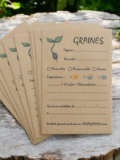 Sachets de graines kraft pour les graines du jardin (Lot de 10 sachets)