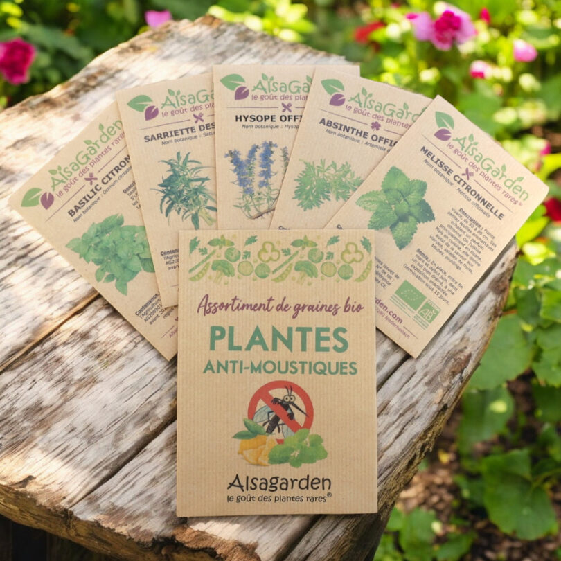 Assortiment Plantes Anti-Moustiques (5 Variétés de graines BIO)