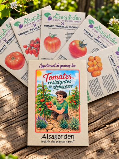 Assortiment Tomates résistantes à la Sécheresse (5 Variétés de graines BIO)