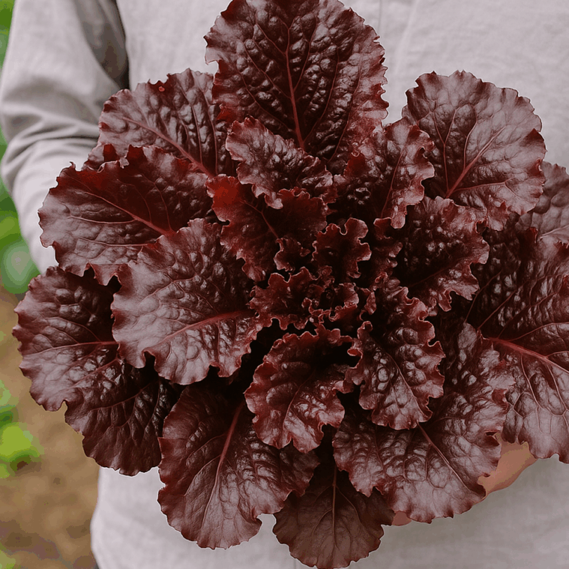 Laitue à couper 'Merlot' (Variété rouge foncé) Graines – Image 2