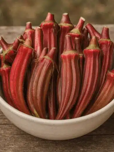 Okra Gombo 'Red Burgundy' (Variété rouge) Graines
