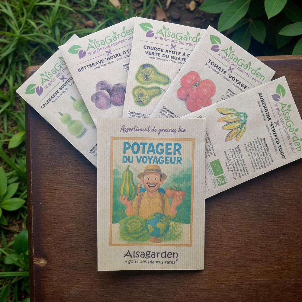 Assortiment Potager du Voyageur (5 Variétés de graines BIO)
