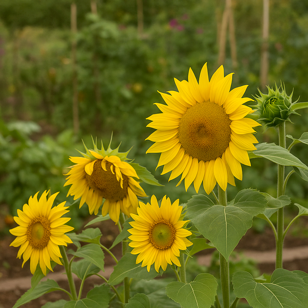Tournesol 'Nain Jaune' (Variété naine) Graines