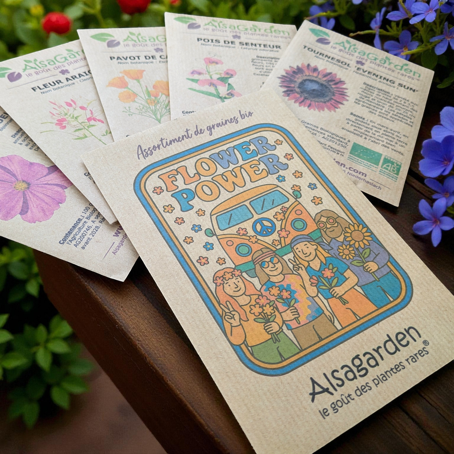 Assortiment Flower Power (5 Variétés de graines BIO) – Image 3