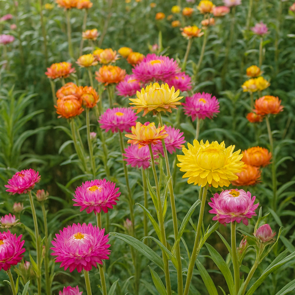 Immortelle à bractée en mélange (Xerochrysum bracteatum) Graines – Image 3