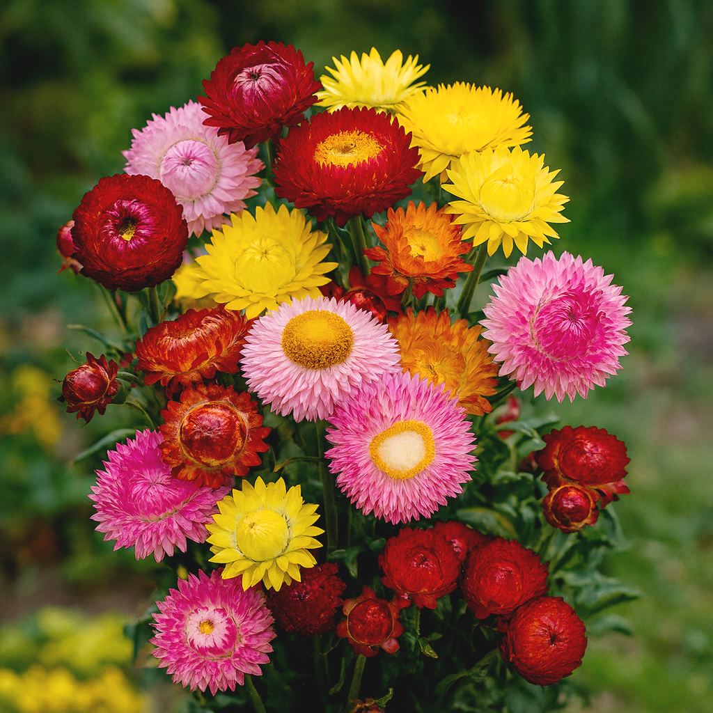 Immortelle à bractée en mélange (Xerochrysum bracteatum) Graines – Image 2